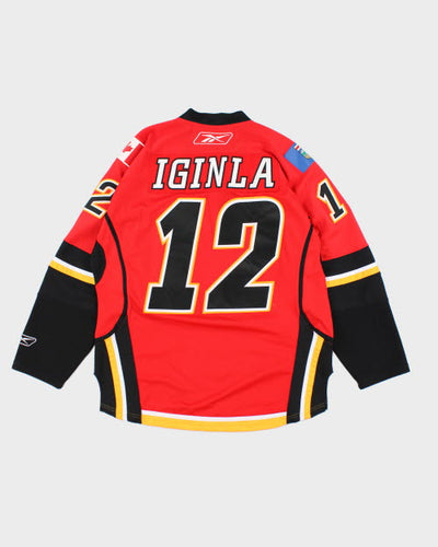 Vintage Reebok NHL Calgary Flames Hockey Jersey - L