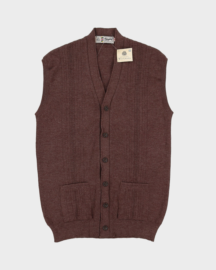 Vintage 90s Shipley Brown Sweater Vest - M