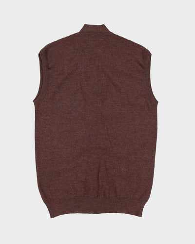 Vintage 90s Shipley Brown Sweater Vest - M