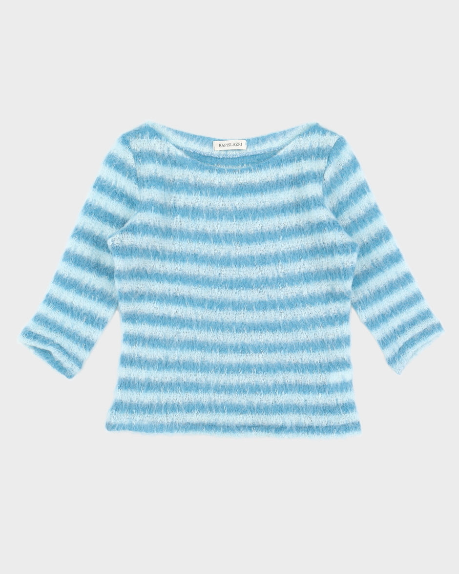 Blue Striped Y2K Jumper - XXS