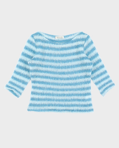 Blue Striped Y2K Jumper - XXS