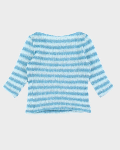 Blue Striped Y2K Jumper - XXS