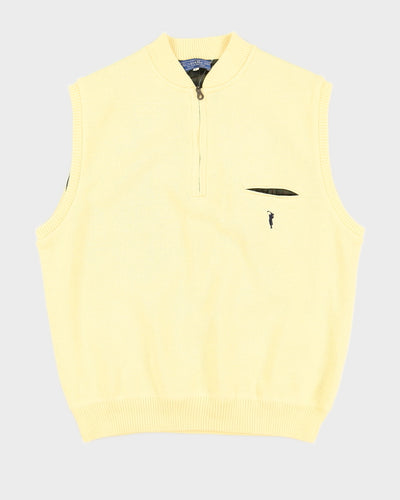 Gieves and Hawkes Yellow Golf Sweater Vest - L