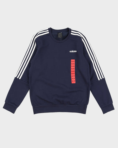 Deadstock Navy Adidas Crew Neck Sweatshirt - M