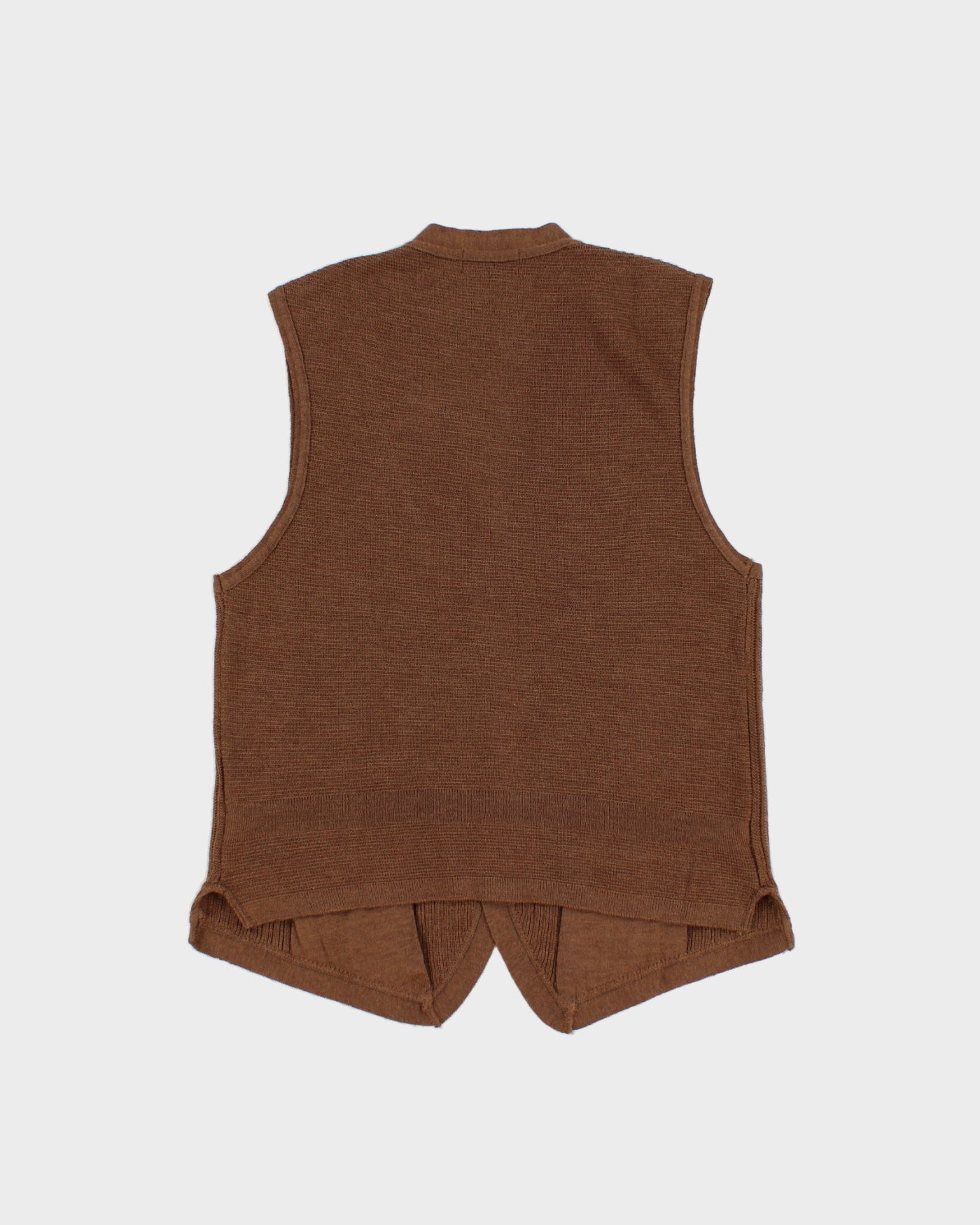 Vintage J.P. Tilford Brown Wool Button-Up Vest - M