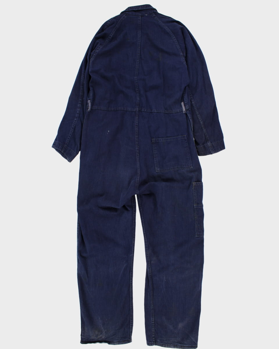 Vintage 1940's Lybro  Blue Workwear Boiler Jumpsuit - L