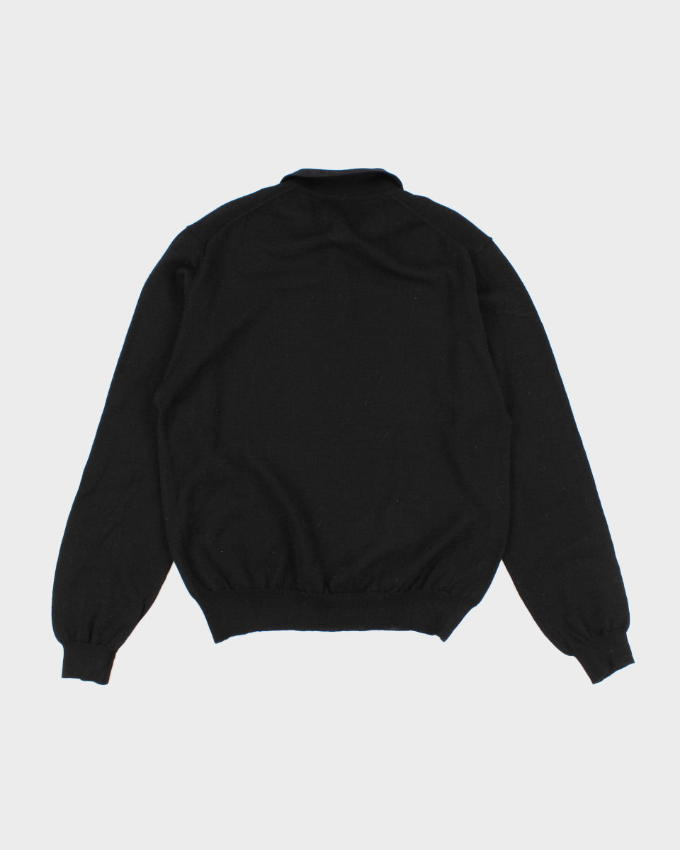 Mens Black Merino Wool Brooks Brothers Jumper - M