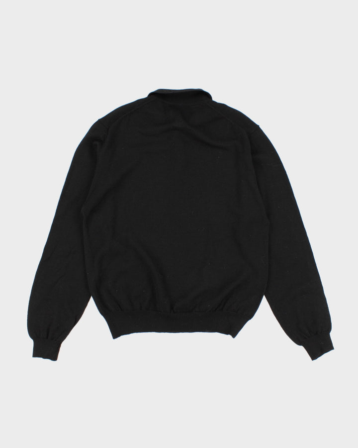 Mens Black Merino Wool Brooks Brothers Jumper - M