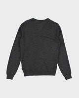 Mens Charcoal Grey Hugo Boss Slim Fit Cardigan - S