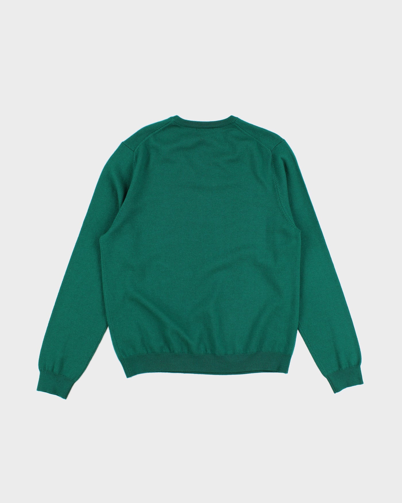 Mens Emerald Green Brooks Brothers V-Neck Jumper - S