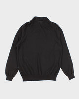 Mens Black Marco Fiori Merino Wool Jumper - L