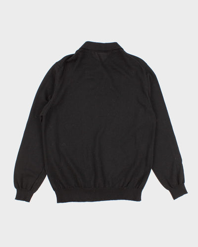 Mens Black Marco Fiori Merino Wool Jumper - L