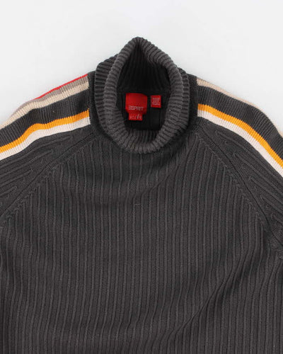 Vintage Espirit Turtle Neck Cable Knit Jumper - M