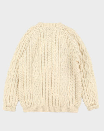 Vintage 70s Hordon Wool Aran Jumper - L