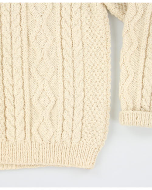Vintage 70s Hordon Wool Aran Jumper - L