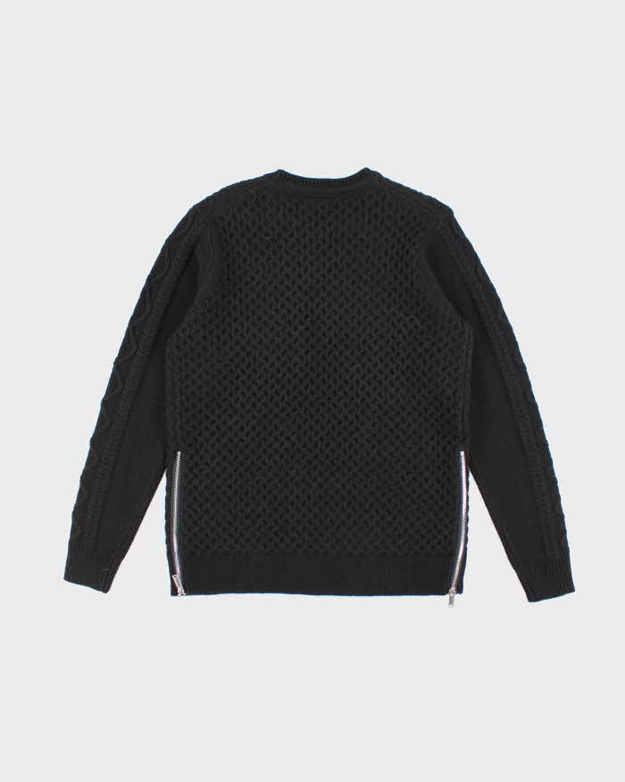 Men's Karl Lagerfeld Black Cable Knit Jumper - M