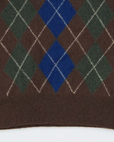 Vintage 1980s Aquascutum Lambswool Made In Scotland Argyle V-Neck Knit Sweater Vest - L