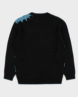 DSWT Rip Curl Hard Core Surfing Graphic Oversized Crewneck Knit Jumper - M