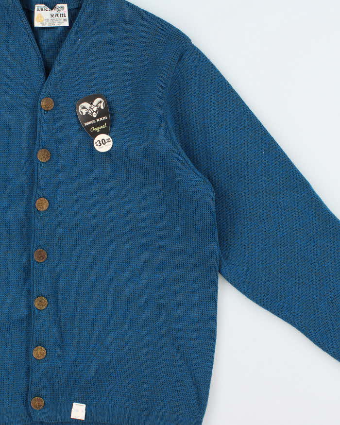 DSWT Vintage 1970s White Ram Rainbow Marl Wool Made In Canada Cardigan - M