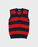 Vintage 1990s Polo Ralph Lauren Chunky Ribbed Cable Knit Sweater Vest - M