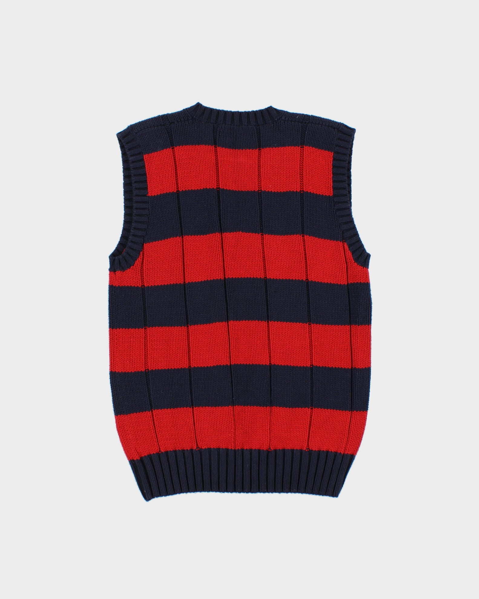 Vintage 1990s Polo Ralph Lauren Chunky Ribbed Cable Knit Sweater Vest - M