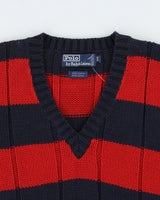 Vintage 1990s Polo Ralph Lauren Chunky Ribbed Cable Knit Sweater Vest - M