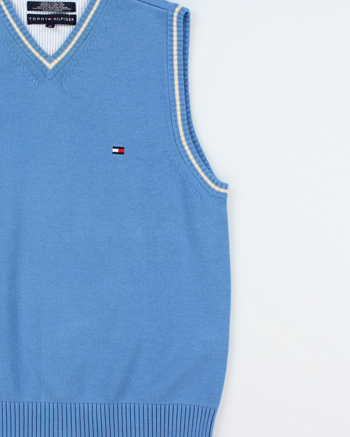 Vintage Y2K 00s Tommy Hilfiger V-Neck Knit Jumper - M