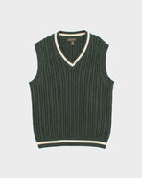 Vintage Y2K 00s Rorie Whelan V-Neck Cable Knit Sweater Vest - M
