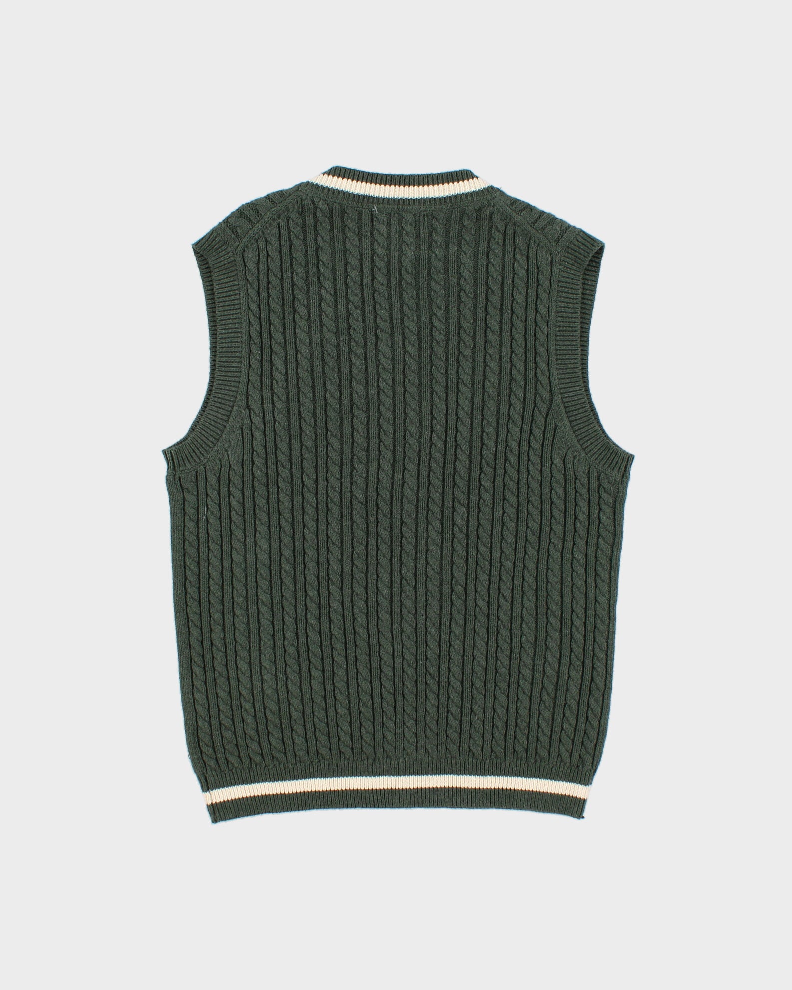 Vintage Y2K 00s Rorie Whelan V-Neck Cable Knit Sweater Vest - M