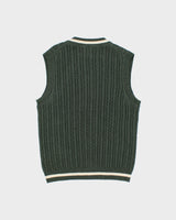 Vintage Y2K 00s Rorie Whelan V-Neck Cable Knit Sweater Vest - M