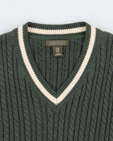 Vintage Y2K 00s Rorie Whelan V-Neck Cable Knit Sweater Vest - M