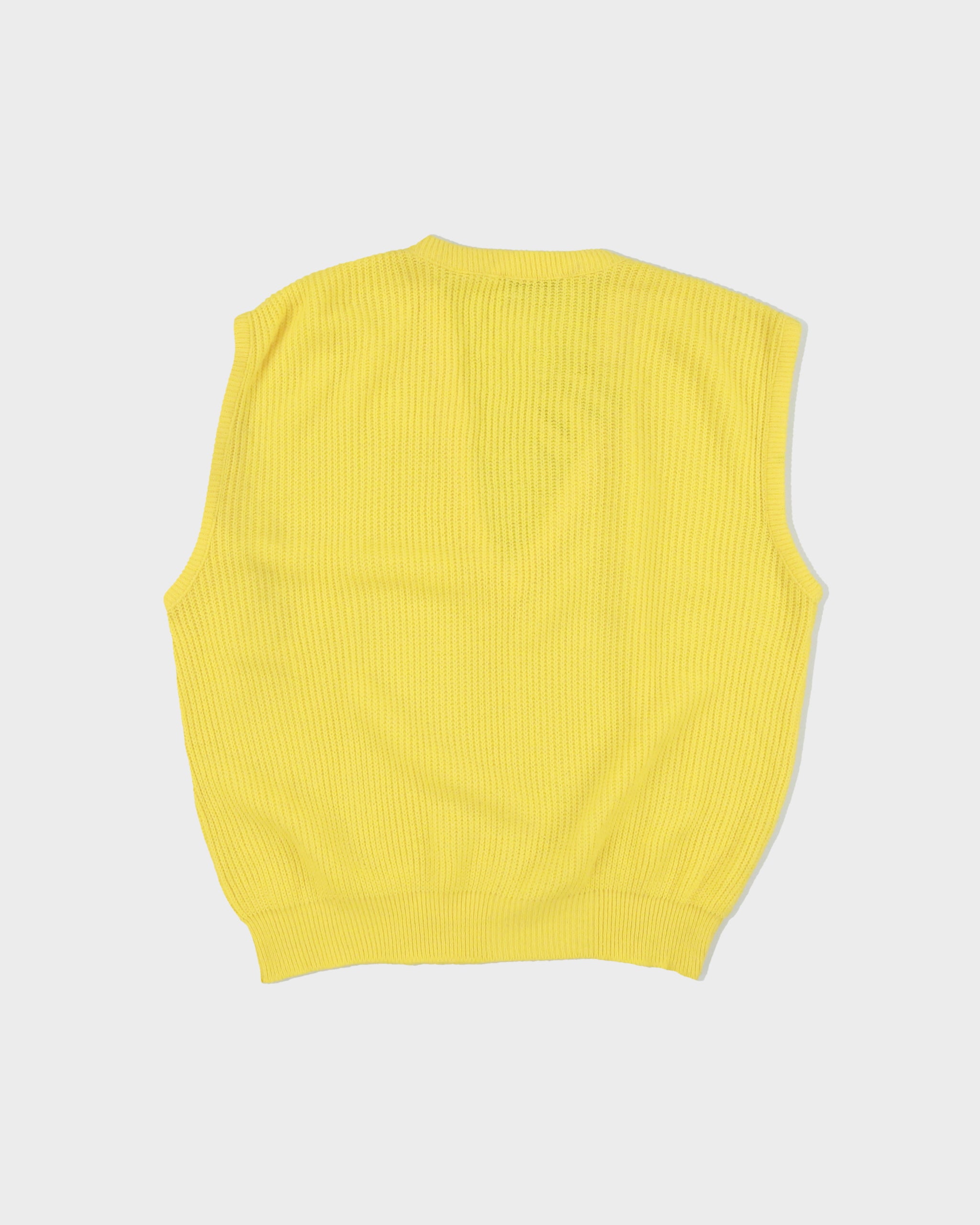 Vintage 1970s The Bay V-neck Ribbed Knit Vest - M