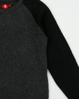 Vintage Y2K 00s Guess Jeans Charcoal Ribbed Lambswool Chunky Knit Crewneck Jumper - XL