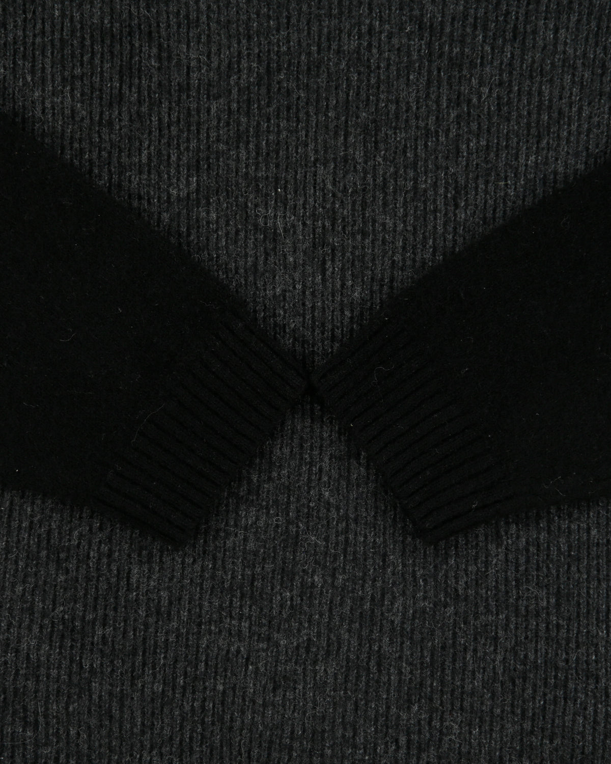 Vintage Y2K 00s Guess Jeans Charcoal Ribbed Lambswool Chunky Knit Crewneck Jumper - XL