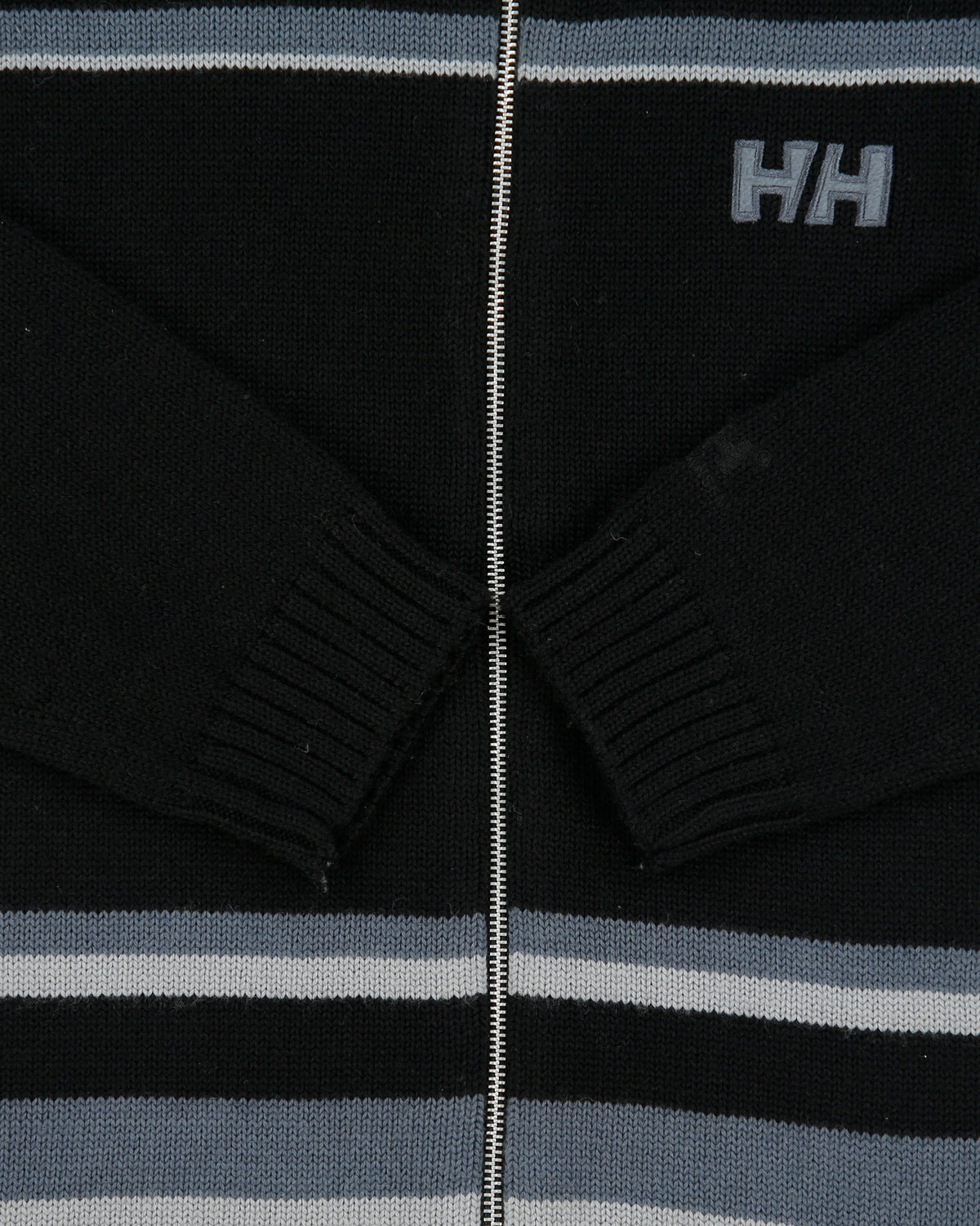 Vintage Y2K 00s Helly Hansen Wool Blend High Neck Full Zip Jumper - L