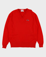 Vintage 1990s Slazenger V-neck Knit Long Sleeve Jumper - L