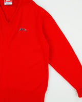 Vintage 1990s Slazenger V-neck Knit Long Sleeve Jumper - L