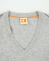 Vintage Boss Orange Wool V-neck Lightweight Jumper - M
