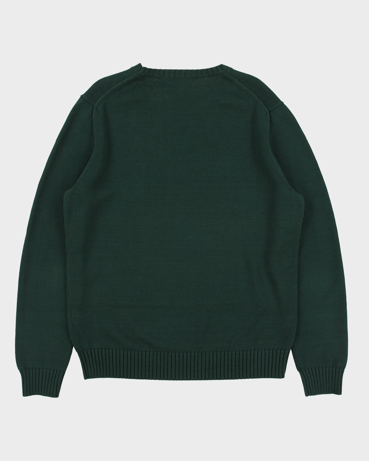Vintage Polo Ralph Lauren Cotton Knit Ribbed Crewneck Jumper - L