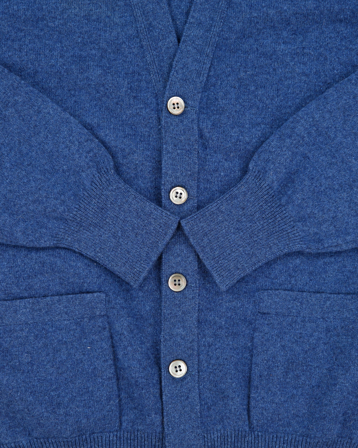 Vintage 1990s Snow Lotus Cashmere Front Pocket Cardigan - M