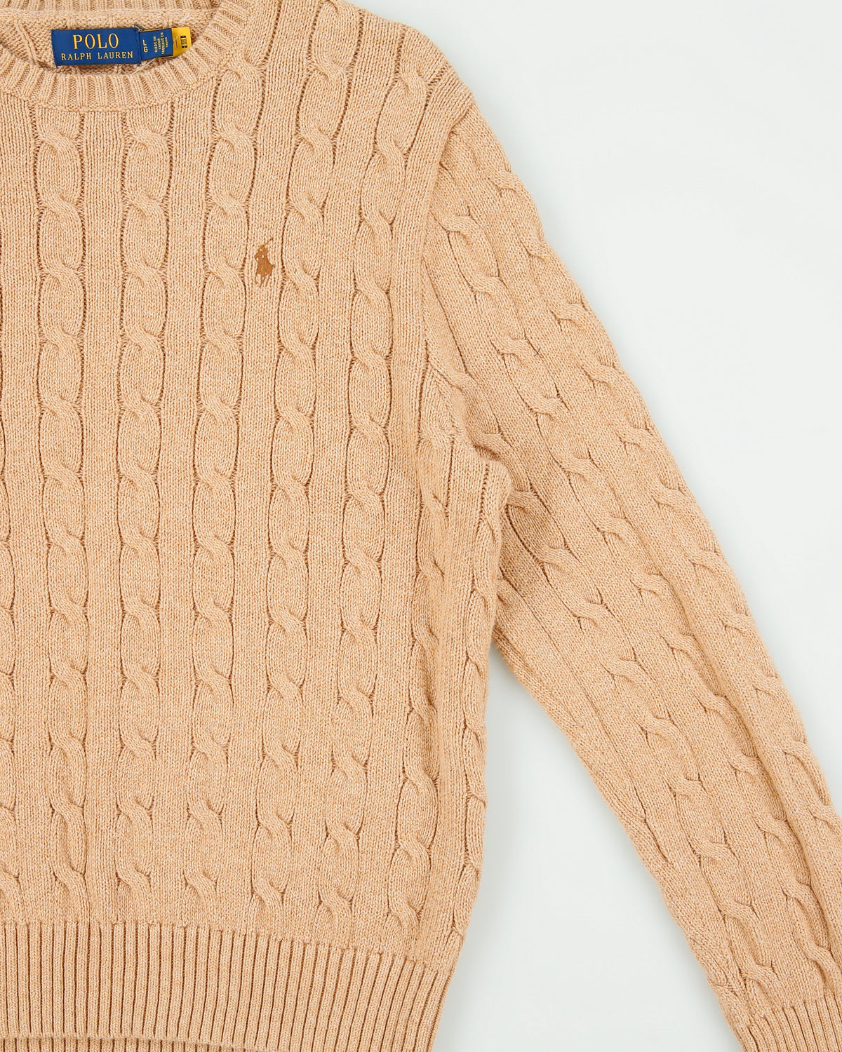 Vintage Polo Ralph Lauren Cable Knit Jumper - L