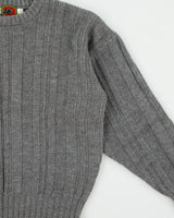Vintage 1990s Boston Traders Chunky Cable Rib Knit Wool Jumper - L