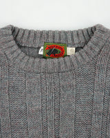 Vintage 1990s Boston Traders Chunky Cable Rib Knit Wool Jumper - L