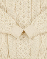 Vintage Aran Sweater Market Made In Ireland Wool Aran Knit Chunky Jumper - S