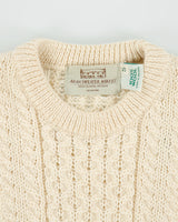 Vintage Aran Sweater Market Made In Ireland Wool Aran Knit Chunky Jumper - S