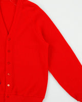Vintage 1960s Varsity College Letterman Wool Knit Made In USA Cardigan - L