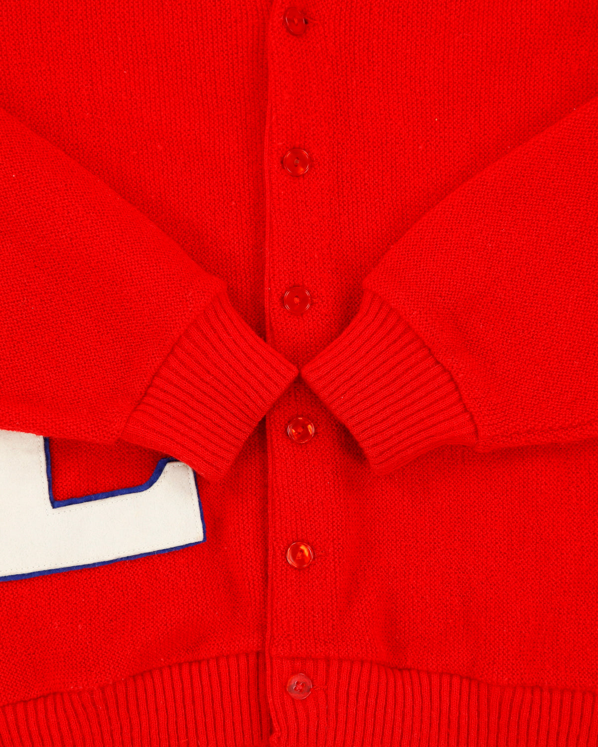 Vintage 1960s Varsity College Letterman Wool Knit Made In USA Cardigan - L