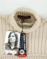 DSWT Vintage F/W 2003 Y2K Point Zero Chunky Ribbed Knit Roll Neck Jumper - XL