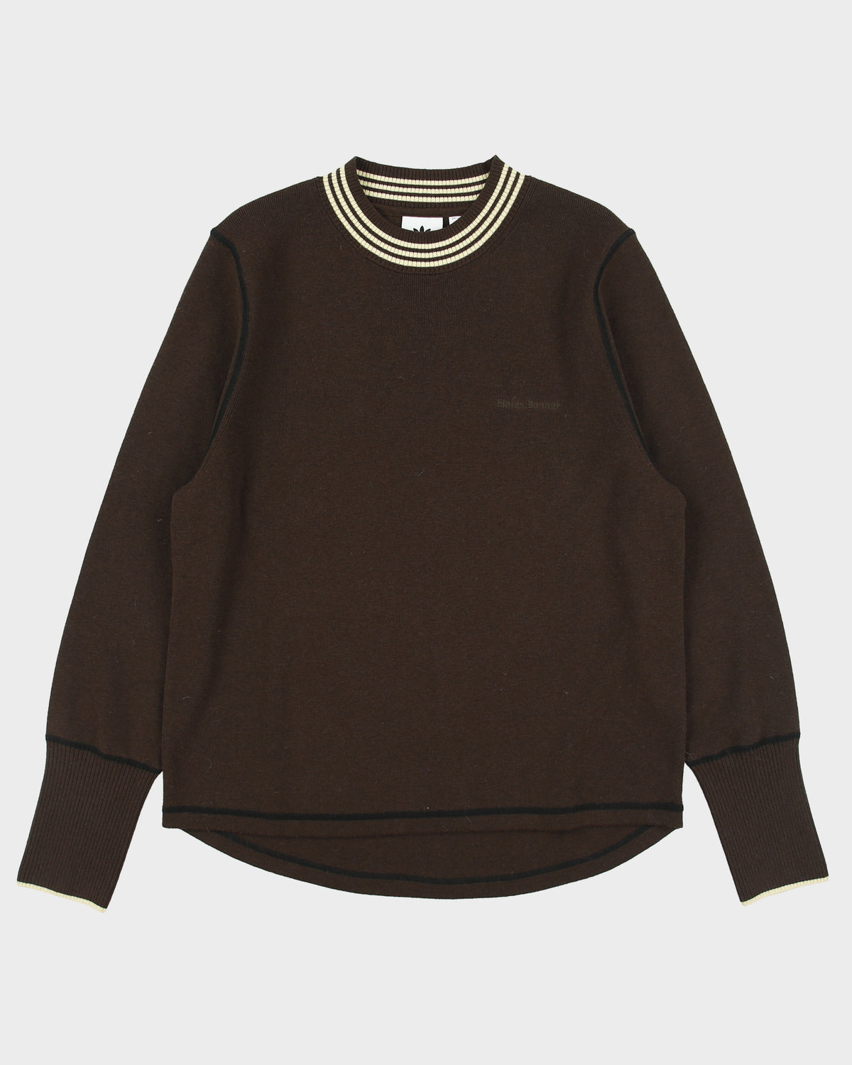 F/W 2023 Adidas Originals X Wales Bonner Wool Blend Ribbed Knit Crewneck Jumper - L