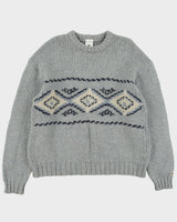 Vintage 1990s Columbia Wool Chunky Heavyweight Jumper - L